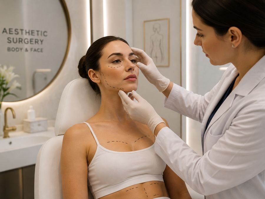 Consulenza di chirurgia estetica, valutazione del viso