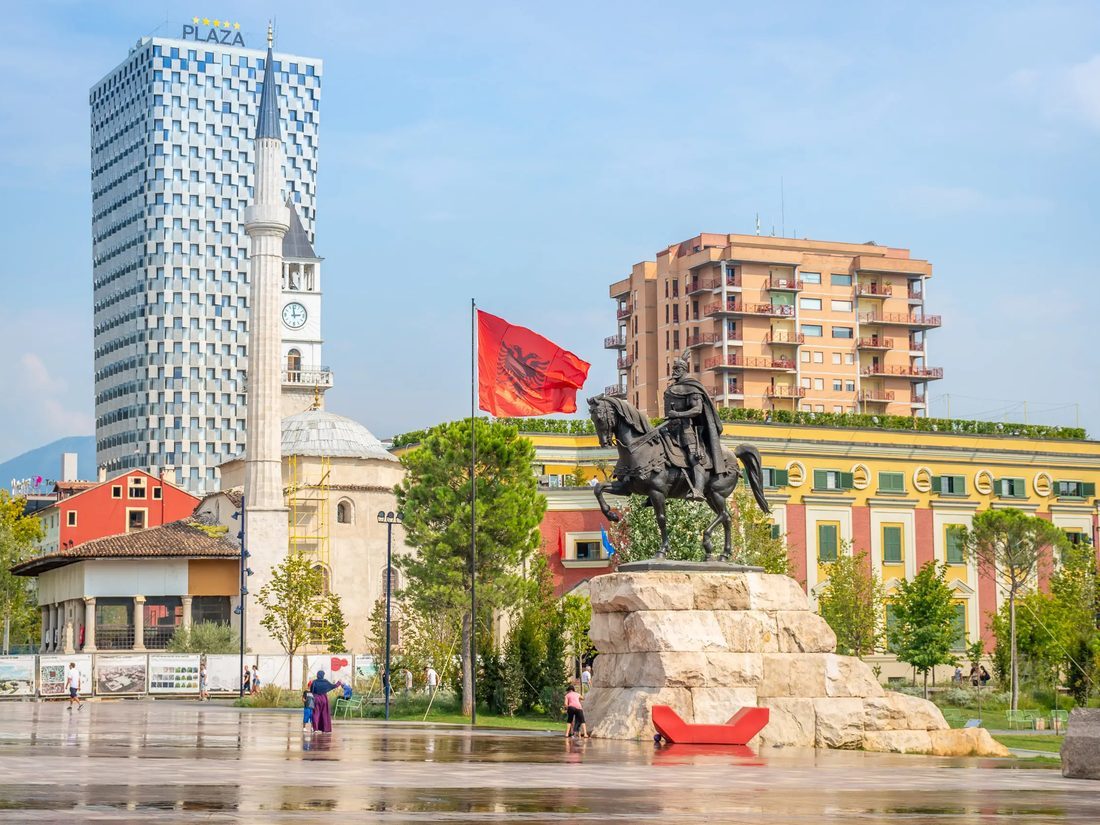 Piazza Skanderbeg a Tirana